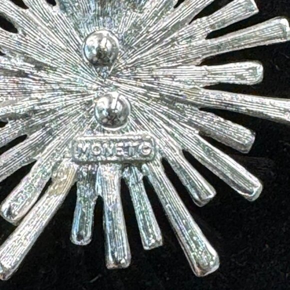 Monet Multistrand Silver-Tone Chain Necklace Starburst Pendant - Picture 4 of 6